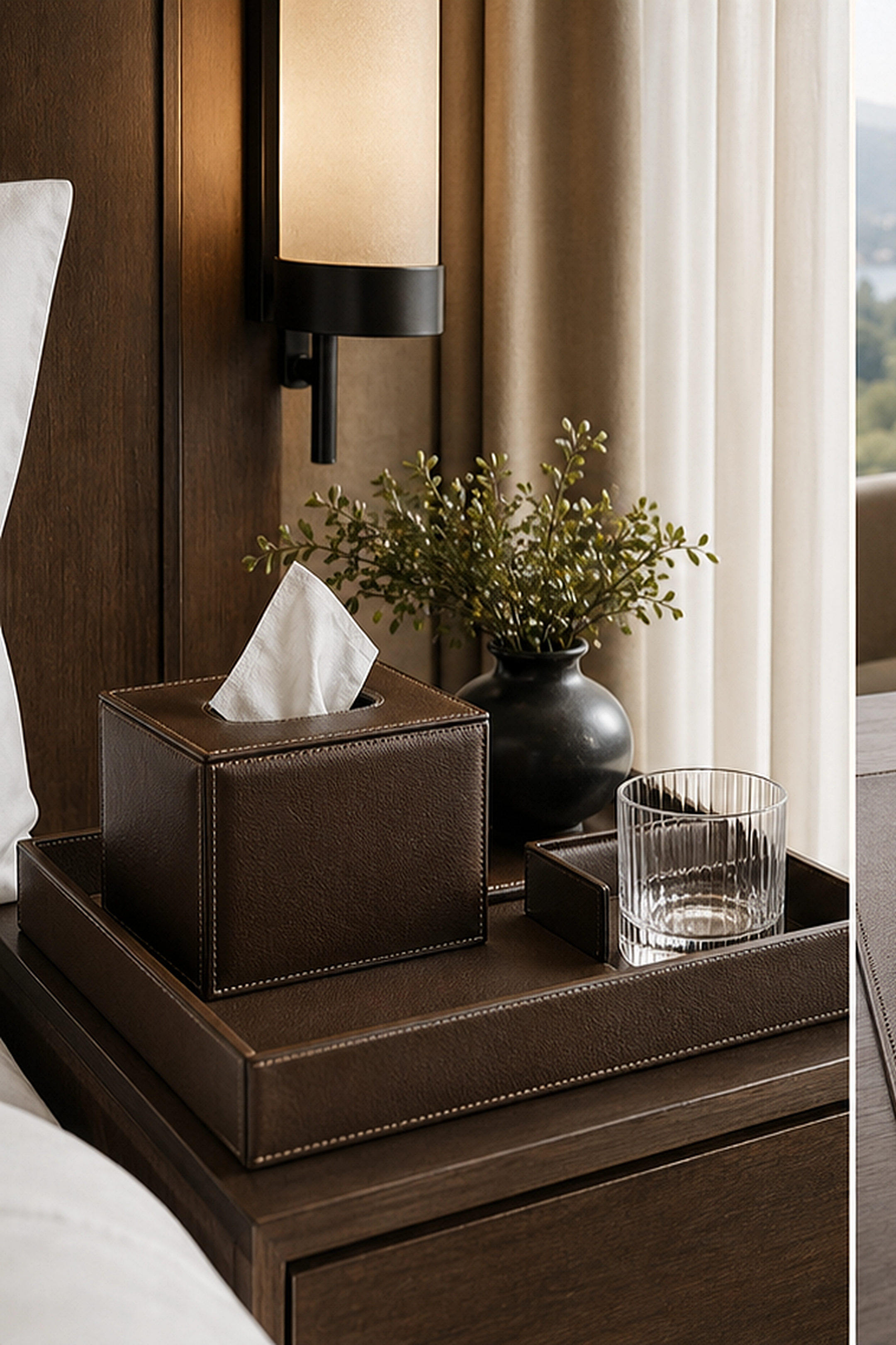 Tray and tissue box detail