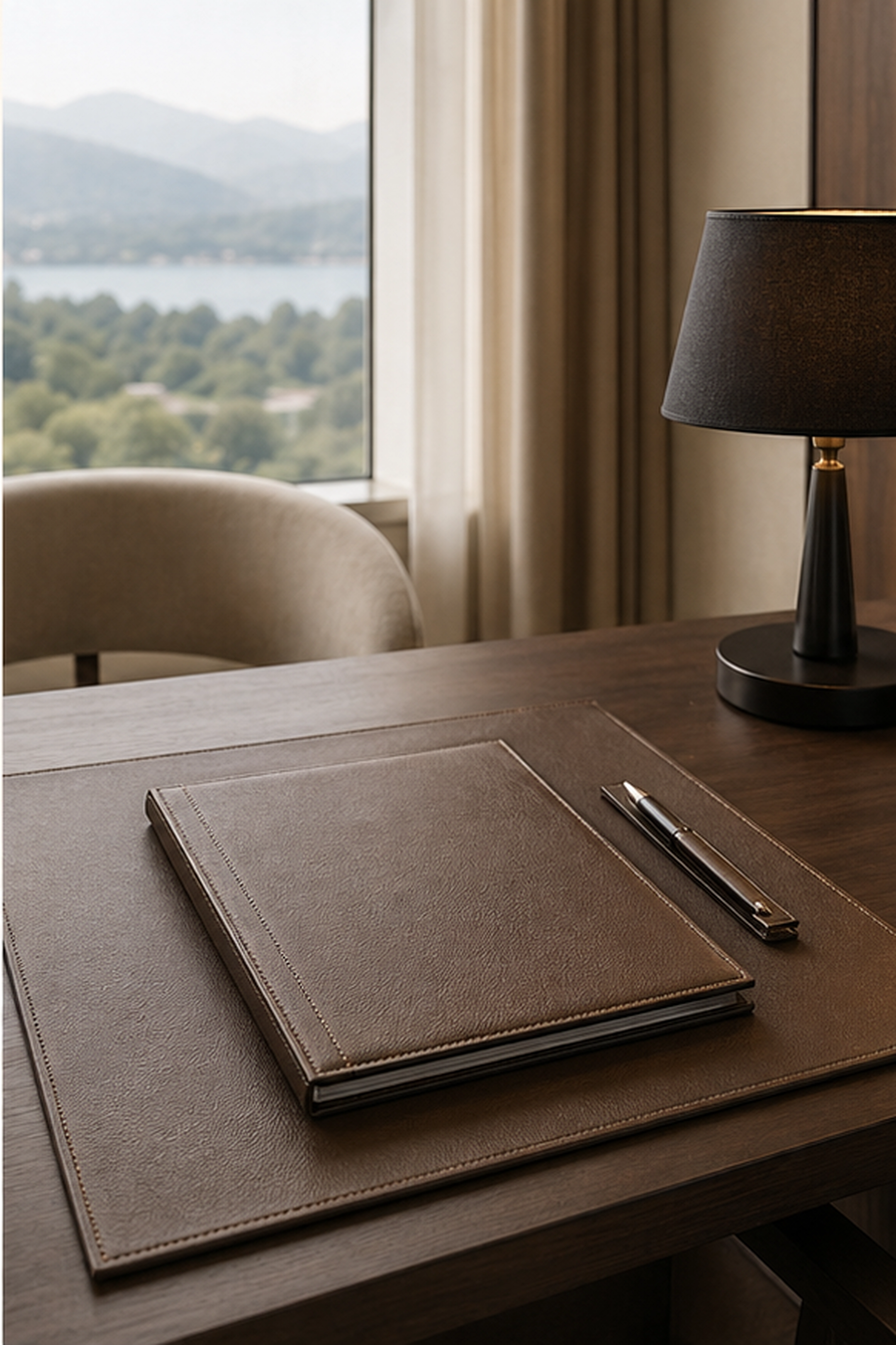 Folder and desk pad detail